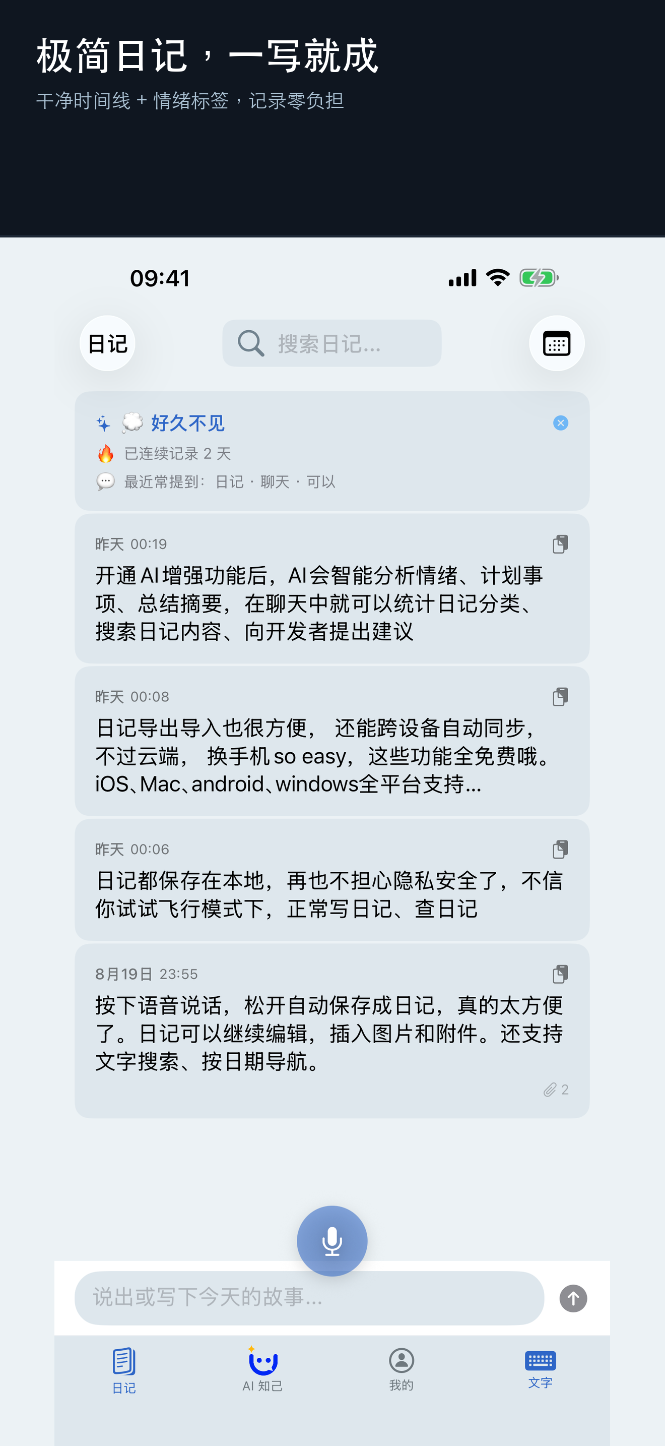 首页日记列表