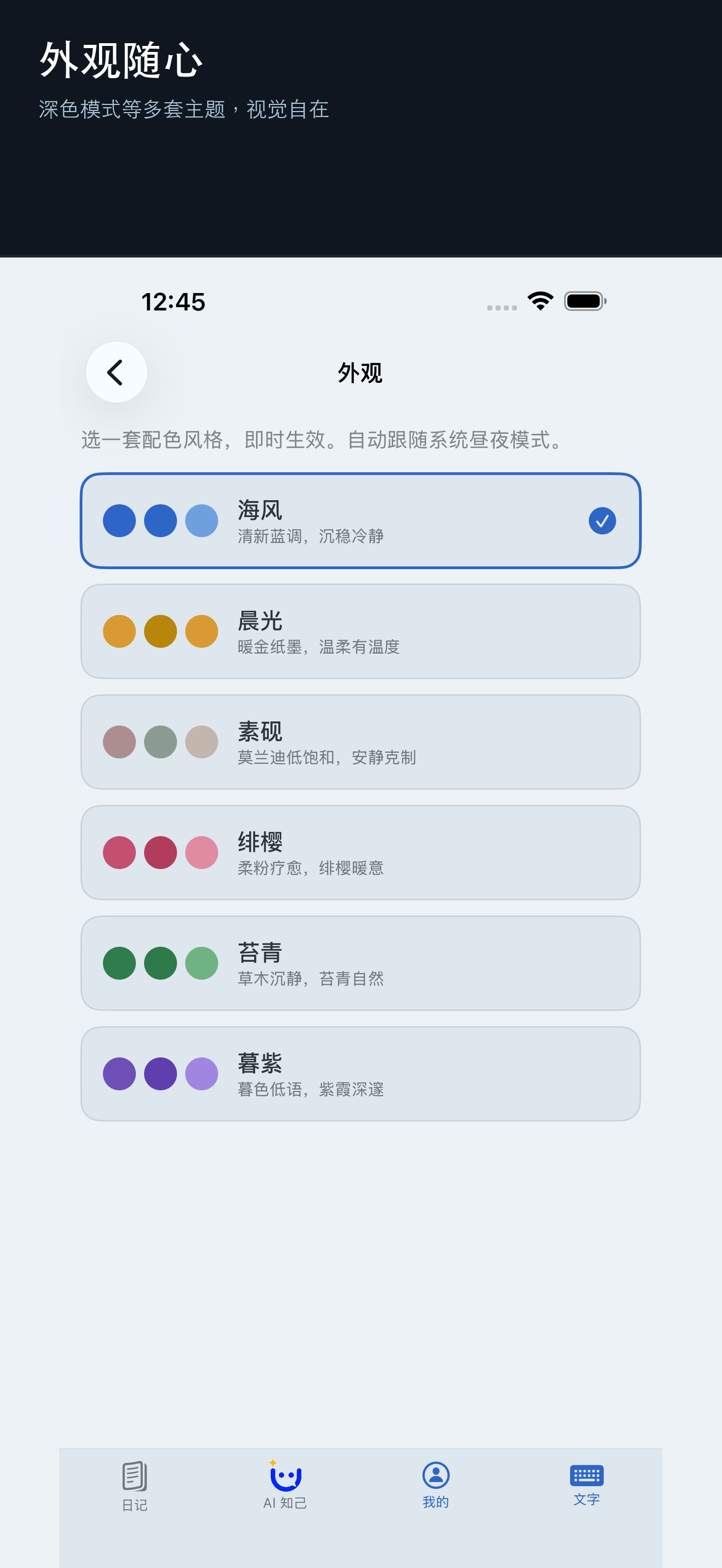 外观设置